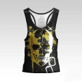 Czarny Tank top męski na siłownię  Military Skull