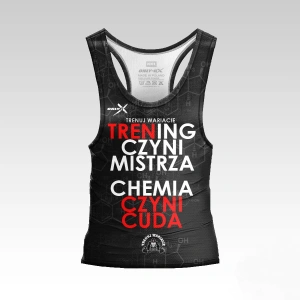 Trening Czyni Mistrza Chemia Czyni Cuda Czarny Tank Top Męski