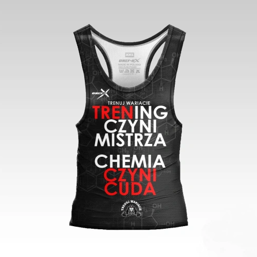 Czarny tank top męski Trening Czyni Mistrza