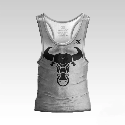 Szary tank top męski do ćwiczeń Bull Gray