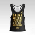 Czarny Tank top męski na siłownię Skromny