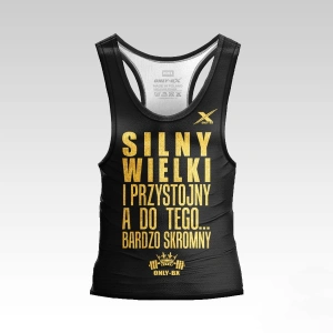 Skromny Czarny Tank Top Męski