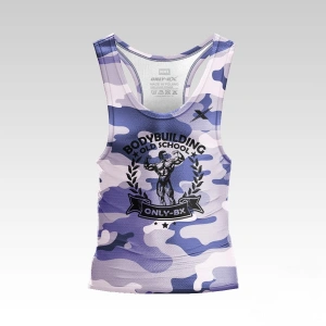 Old School Camo Blue Tank Top Męski