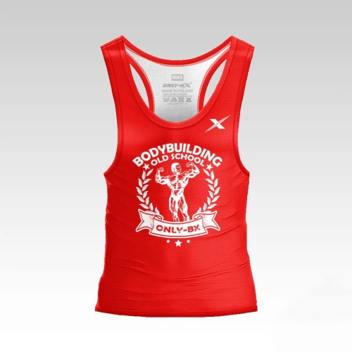 Czerwony tank top męski sportowy
