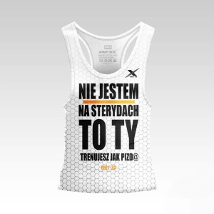 Nie Jestem Na Sterydach Biały Tank Top Męski