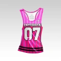 RóżowyTank Top Damski  z napisem Zayebista