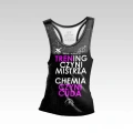 Tank top damski z wycięciami Trening Czyni Mistrza