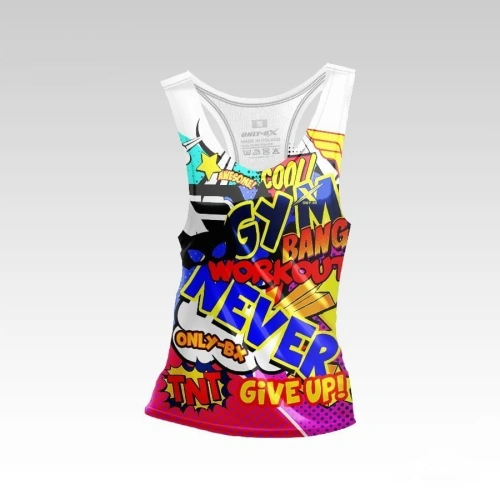 Tank Top na siłownię z nadrukiem Comix Heroes