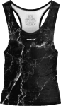 Czarny Tank Top Damski Marmur
