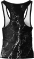 Czarny Tank Top Damski Marmur