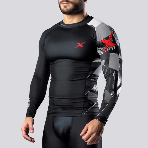 Czarny Rashguard Męski z napisem Perfect Machine