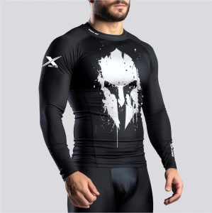 Spartan Czarny Rashguard Męski