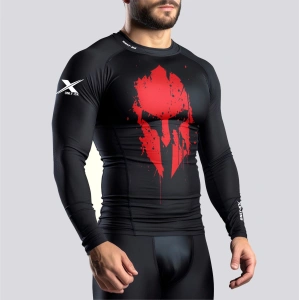 Spartan Red Rashguard Męski