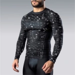 Koszulka rashguard męski z nadrukiem Glass