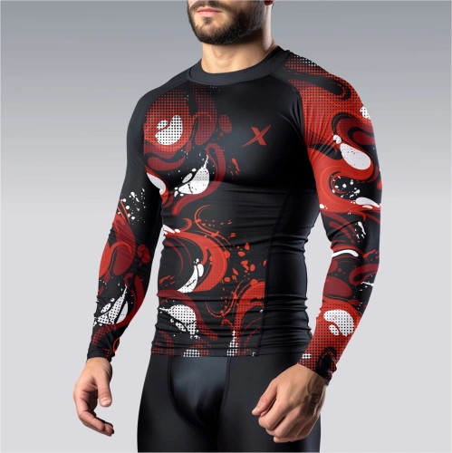 Koszulka rashguard męska z nadrukiem Poison