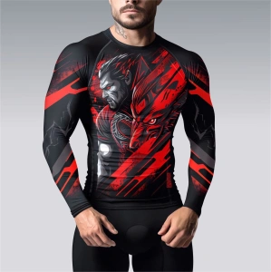 Czarny Rashguard z długim rękawem Nightwolf