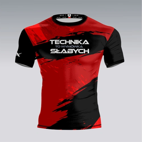 Koszulka na siłownię technika to wymówka słabych
