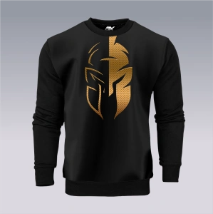 Czarna bluza na siłownię SPARTAN GOLD