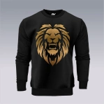 Czarna bluza na siłownię LION