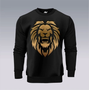 Czarna bluza na siłownię LION