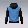 Czarno-niebieska bluza kangurka męska na siłownię GYMWEAR