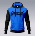 Czarno-niebieska bluza kangurka męska na siłownię GYMWEAR