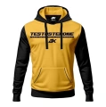 Czarno- musztardowa bluza kangurka męska na siłownię TESTOSTERONE