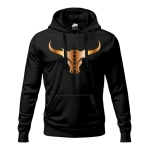 Czarna bluza kangurka dla mężczyzn BULL 