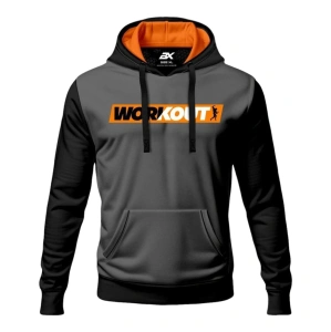 Szara bluza kangurka męska na siłownię WORKOUT