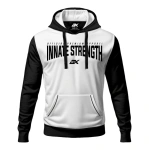 Czarno-biała bluza z kapturem męska INNATE STRENGTH