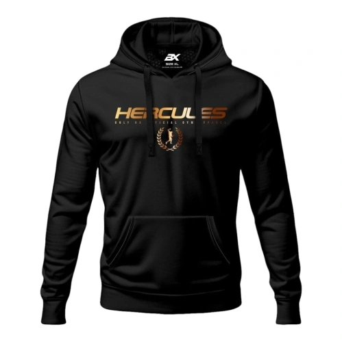 Czarna bluza kangurka dla mężczyzn HERCULES