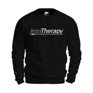 Czarna bluza męska z napisem Iron Therapy