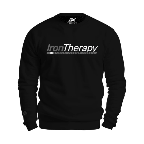 Czarna bluza męska z napisem Iron Therapy