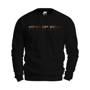 Czarna Bluza męska z napisem KING OF IRON