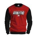 Czarno-czerwona bluza męska z napisem ATHLETIC