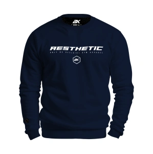 Granatowa bluza męska z napisem Aesthetic 