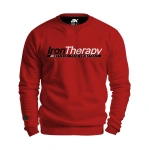 Czerwona bluza męska z napisem Iron Therapy