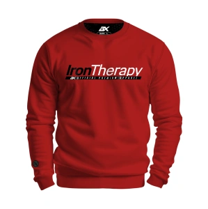 Czerwona bluza męska z napisem Iron Therapy