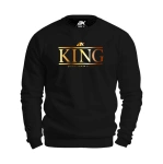 Czarna bluza męska z napisem KING