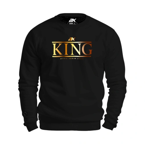 Czarna bluza męska z napisem KING