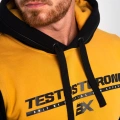 Czarno- musztardowa bluza kangurka męska na siłownię TESTOSTERONE