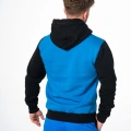 Czarno-niebieska bluza kangurka męska na siłownię GYMWEAR