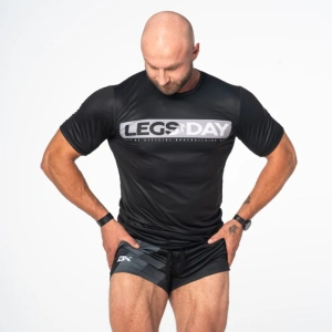 Czarna Koszulka treningowa Legs Day