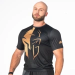 Czarna koszulka treningowa męska Spartan Only Gold