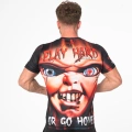 Pomarańczowa Koszulka Męska na Siłownię Play Hard Or Go Home Chucky
