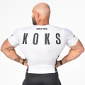Koks Biała Koszulka Treningowa Biała koszulka treningowa ze śmiesznym napisem.jpg