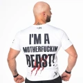 Biała koszulka sportowa  z napisem I'm not a monster