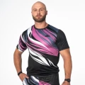 Czarno-różowa profesjonalna koszulka na siłownię męska WAVE PINK Koszulka do ćwiczeń Wave Pink.jpg