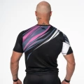 Czarno-różowa profesjonalna koszulka na siłownię męska WAVE PINK Wytrzymała koszulka do ćwiczeń Wave Pink.jpg