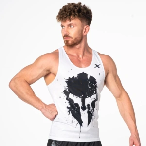 Spartan Biały Tank Top Męski